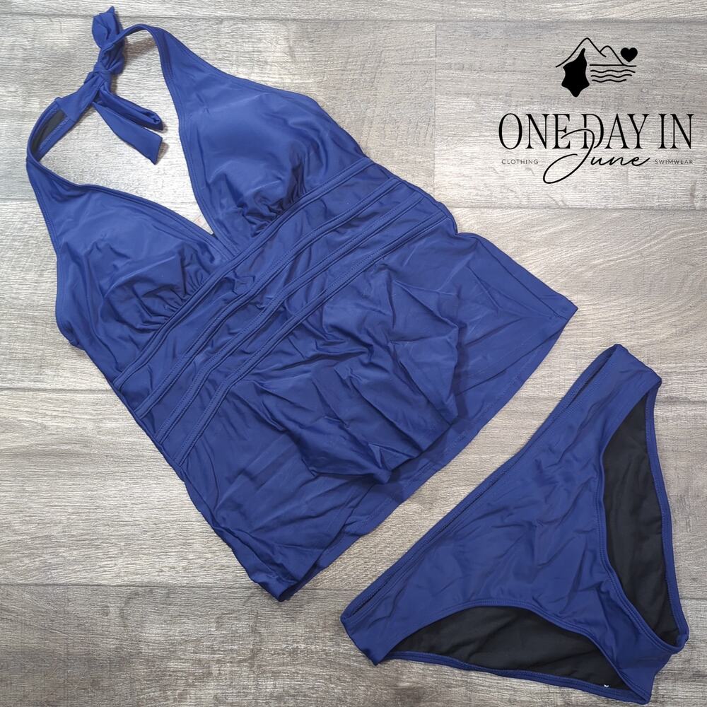 CharmLeaks Halter Tankini Swimsuit Size L